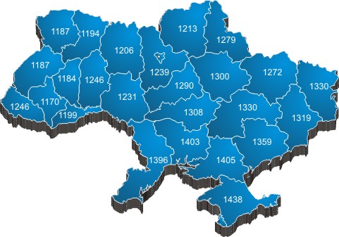 Рівні сонячної інсоляції в Україні